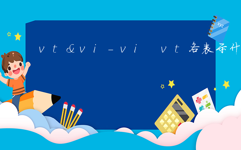 vt&vi-vi vt各表示什么